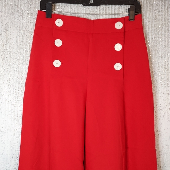Zara Buttoned Wide Leg Pants - Picture 8 of 9